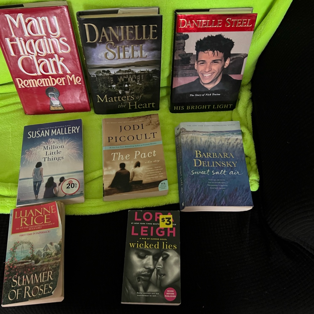 8 books different authors.